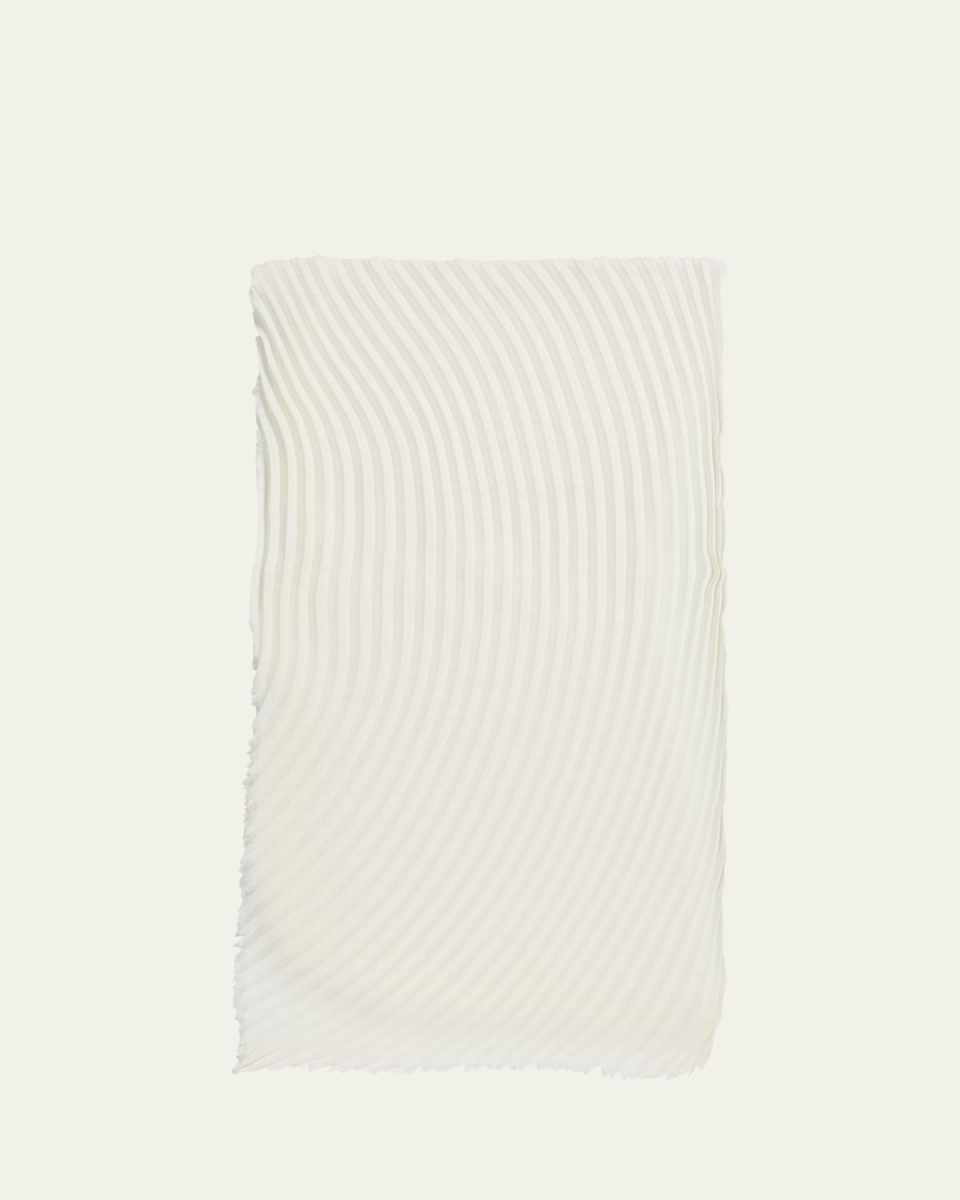 Silk Wool Pleated Stole