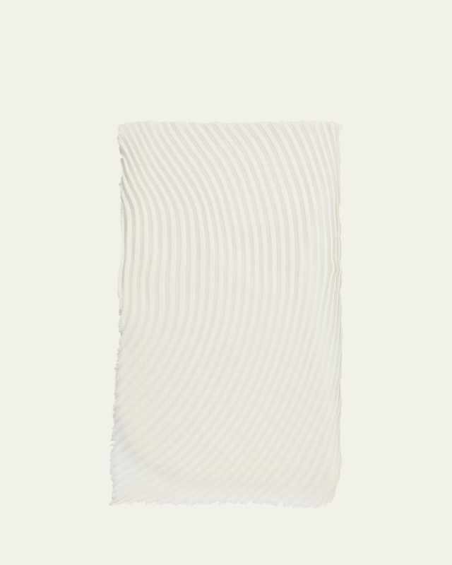 Silk Wool Pleated Stole