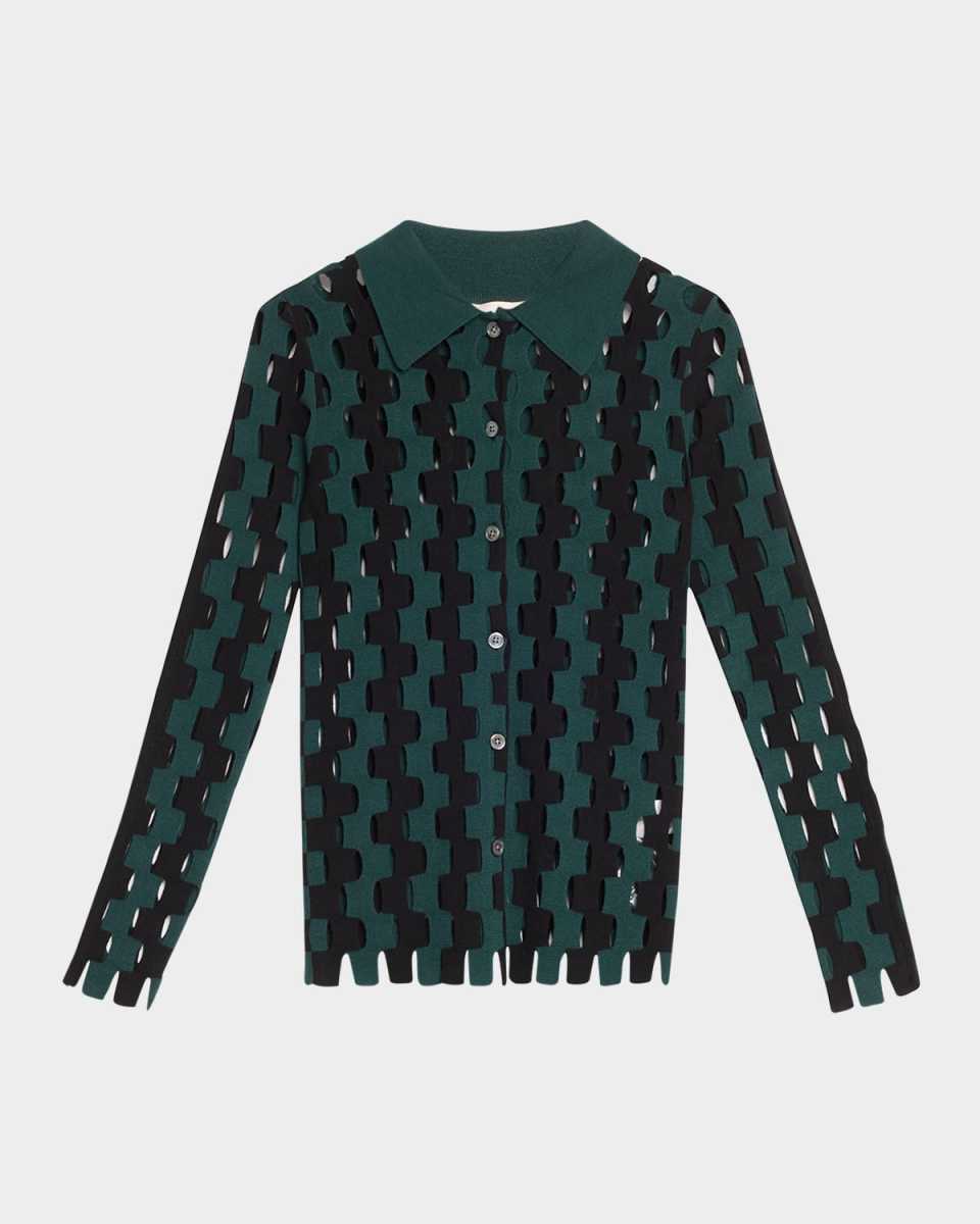 Annika Abstract Wool Jacket