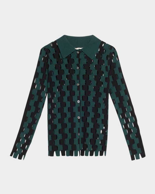 Annika Abstract Wool Jacket
