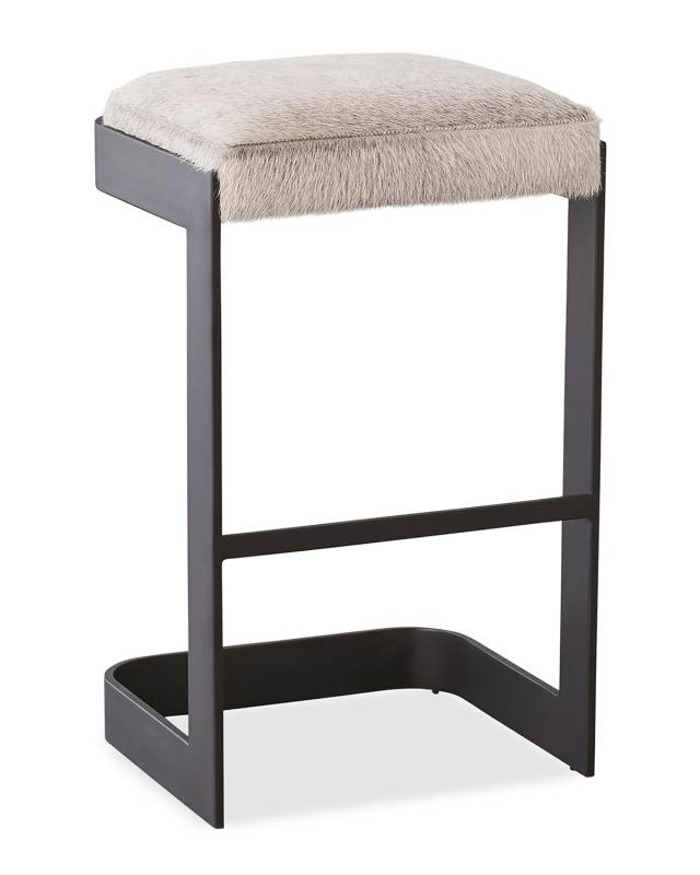 Regan Hair Hide Bar Stool, 30"