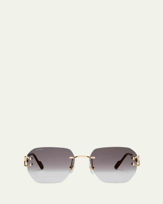 Rimless Square Metal Sunglasses