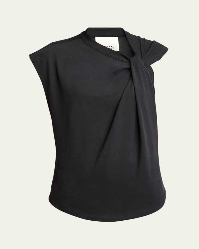 Nayda Twisted Cap-Sleeve T-Shirt
