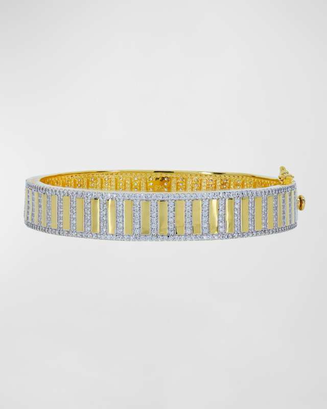 Illuminating Wide Hinge Bangle