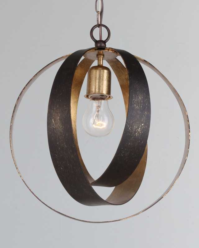 Luna 1-Light Bronze Gold Sphere Mini Pendant