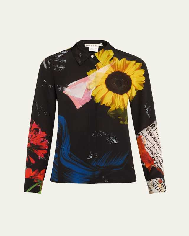 Azalea Floral Willa Placket Top