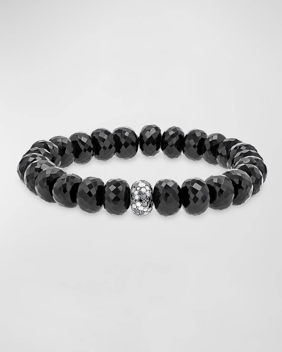 Black and White Cobblestone Diamond and Spinel Bracelet