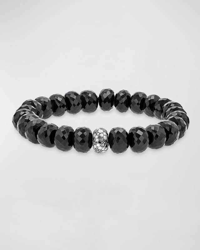 Black and White Cobblestone Diamond and Spinel Bracelet