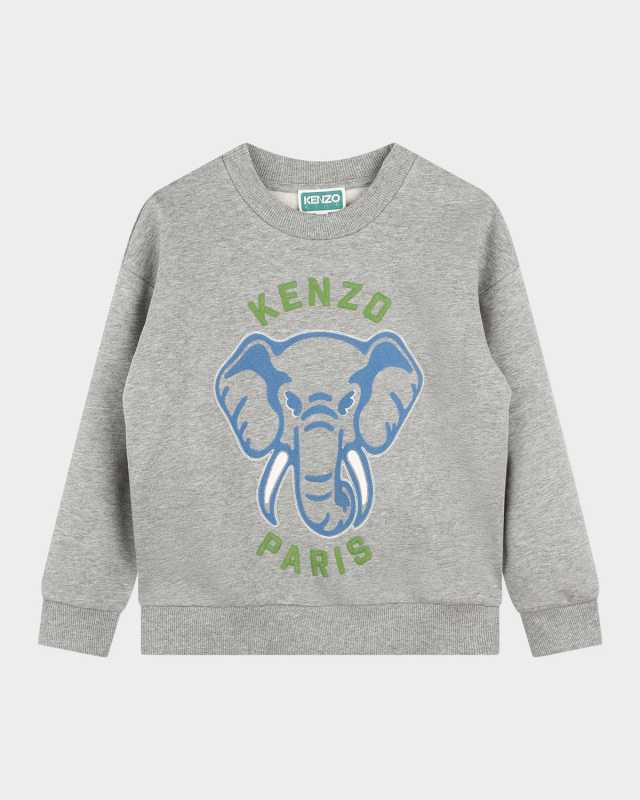 Boy's Logo Embroidered Sweatshirt, Size 4-