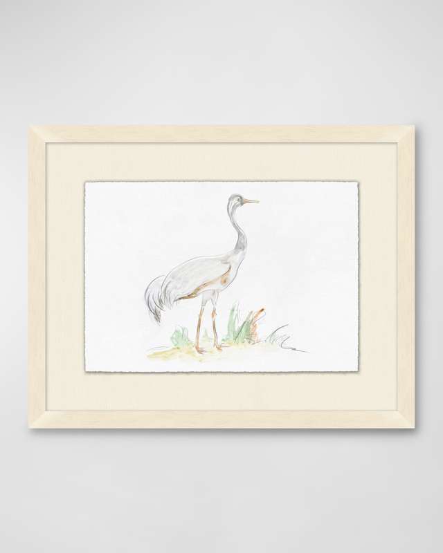 "Heron Stance 3" Framed Giclee