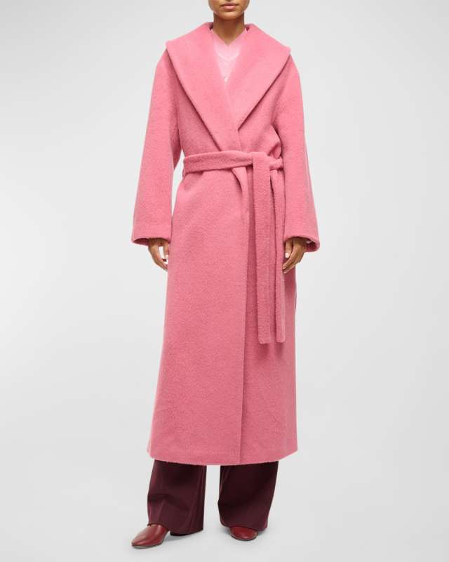 Dakota Belted Wool Cocoon Coat