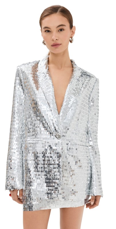SIMONMILLER Lennox Sequin Jacket Satellite Silver