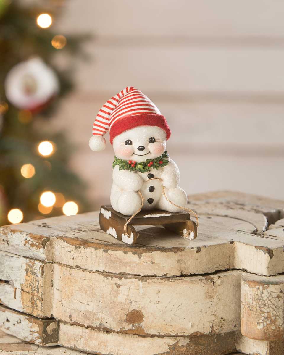 Down the Slopes Snowman Christmas Decoration
