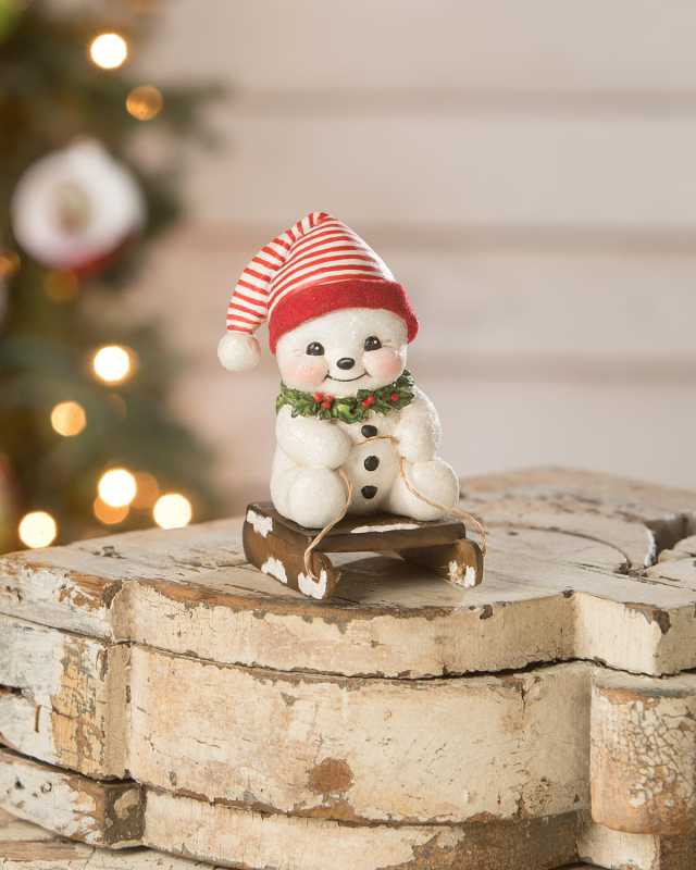 Down the Slopes Snowman Christmas Decoration