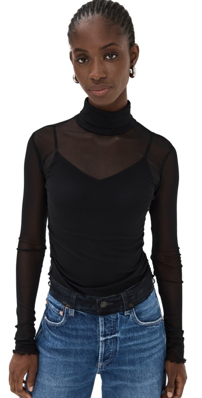 SIMKHAI Velora Thong Bodysuit Black
