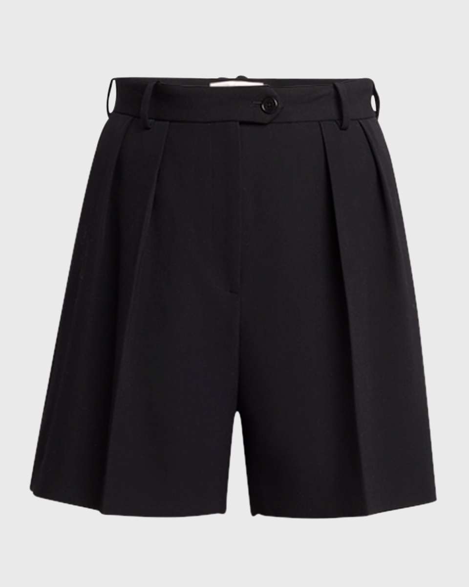 Efron Tailored Wool Gabardine Shorts