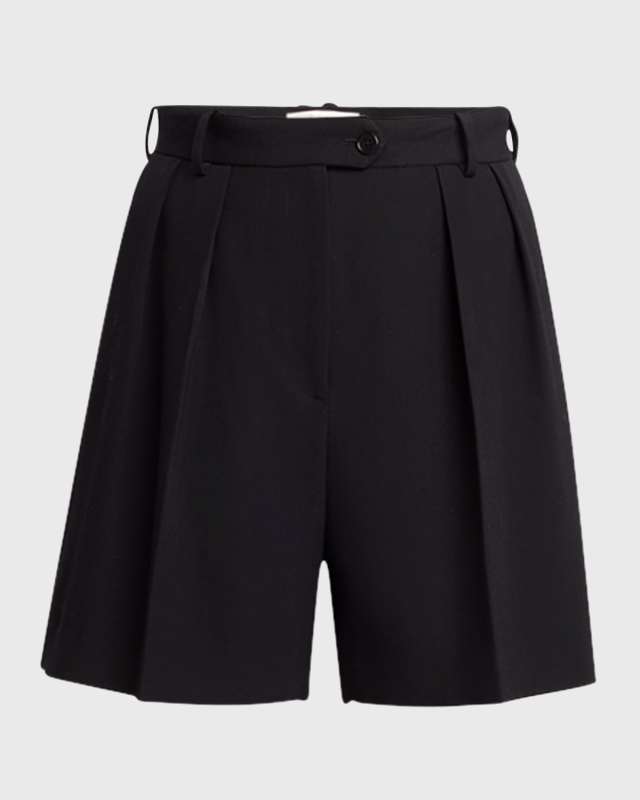 Efron Tailored Wool Gabardine Shorts