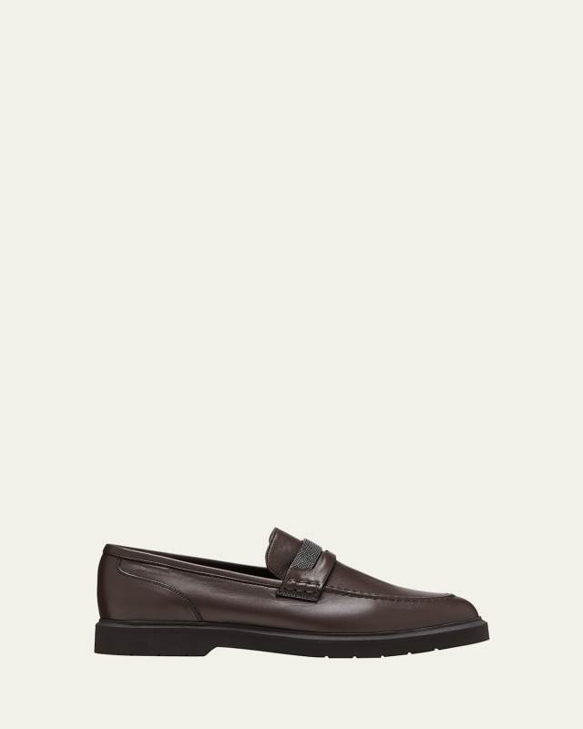 Leather Monili Penny Loafers