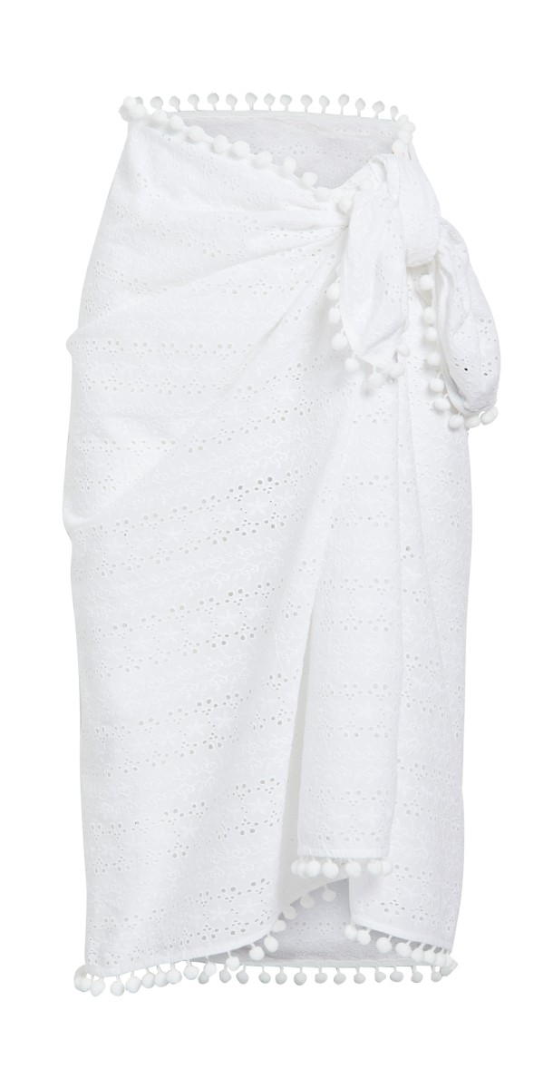 Playa Lucila Eyelet Sarong Whit