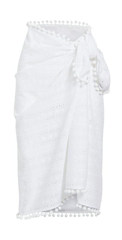 Playa Lucila Eyelet Sarong Whit