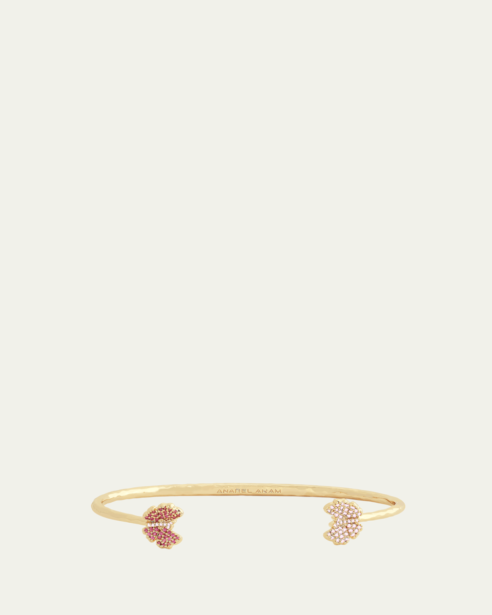 Cubic Zirconia Butterfly Bangle Bracelet
