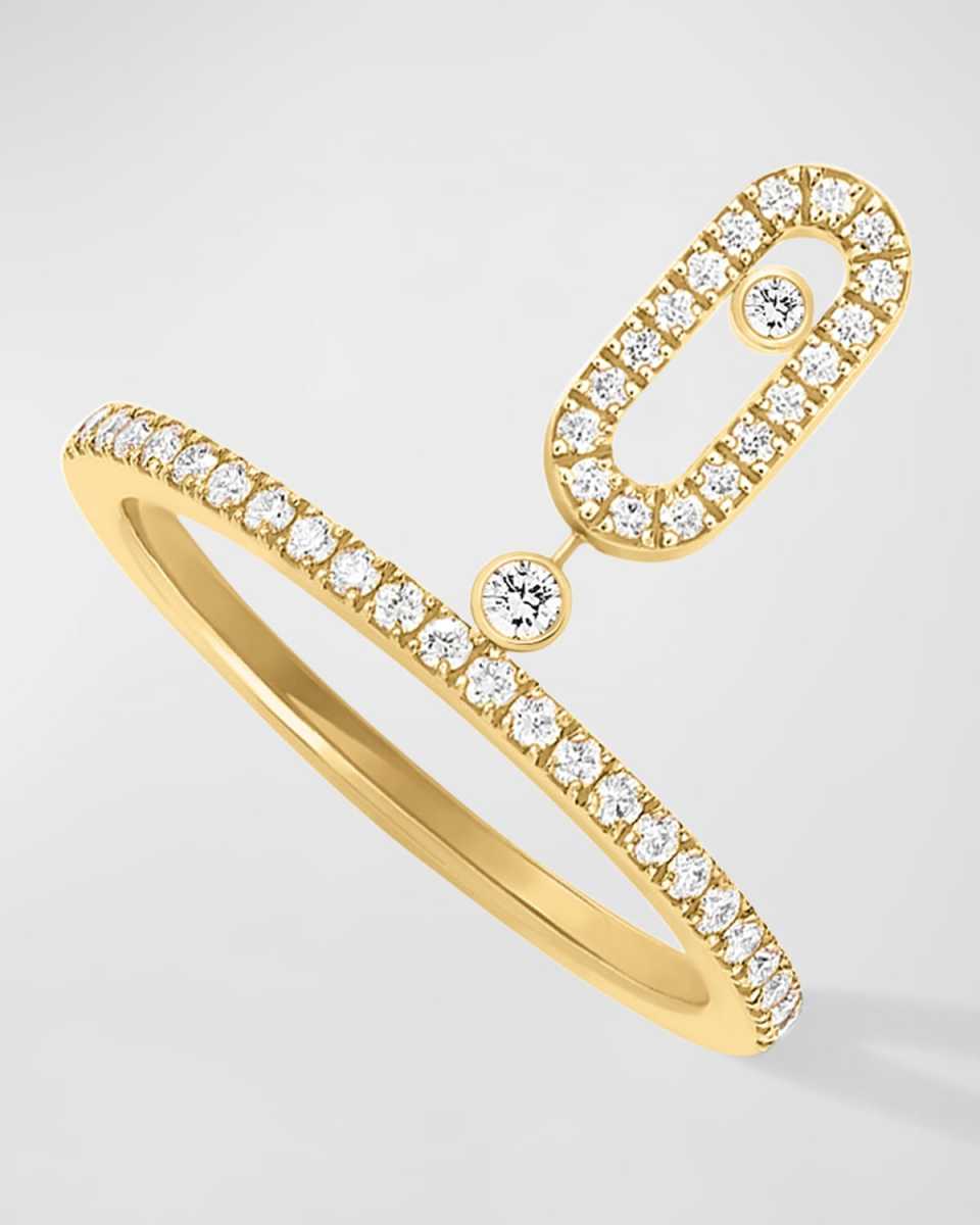 Move Uno 18K Yellow Gold Pave Drop Diamond Ring