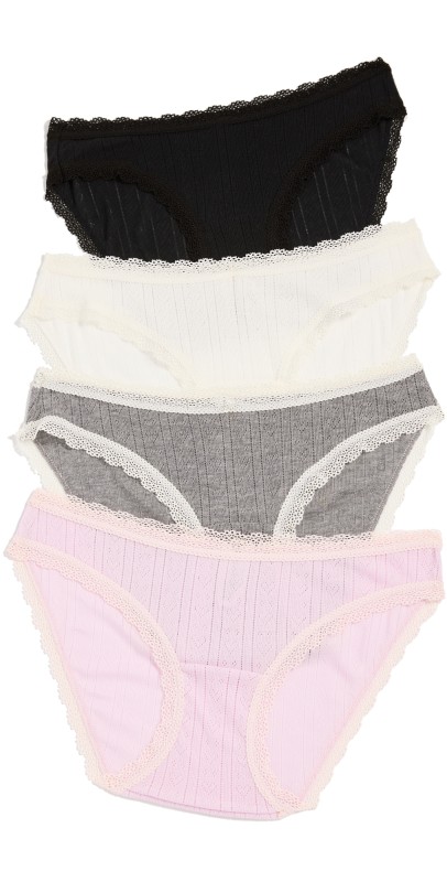 Stripe & Stare Pointelle Knicker Box Multi