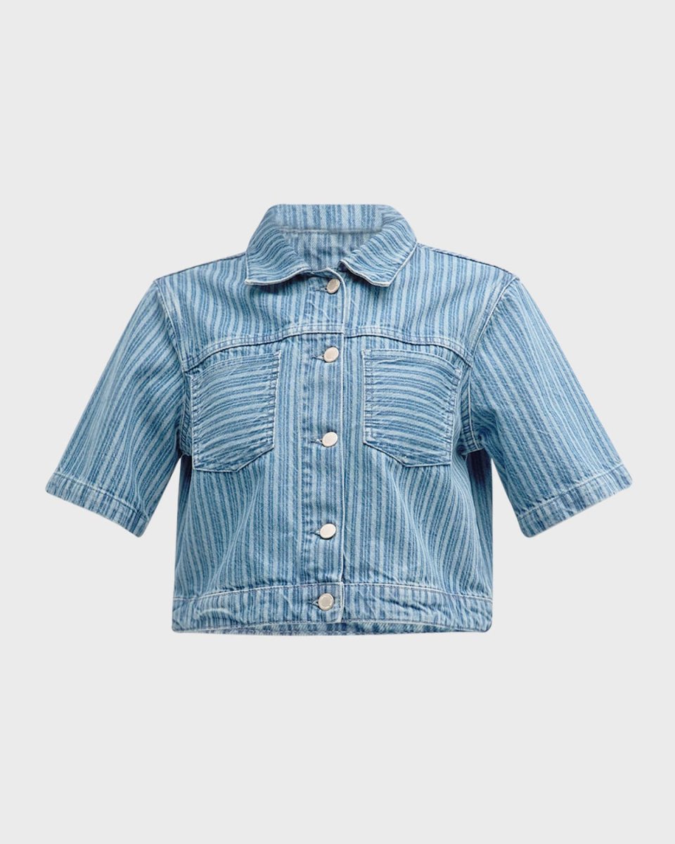 Phoebe Short-Sleeve Denim Jacket
