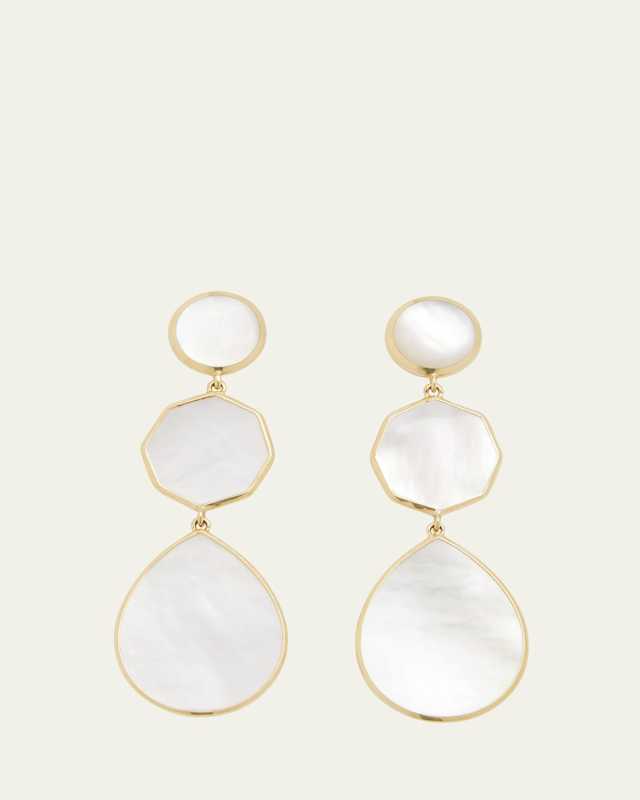 Crazy 8's 3-Stone Drop Earrings in 18K Gold