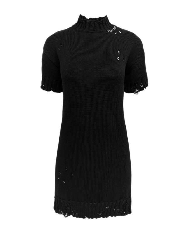 Disheveled Cotton Mini Dress