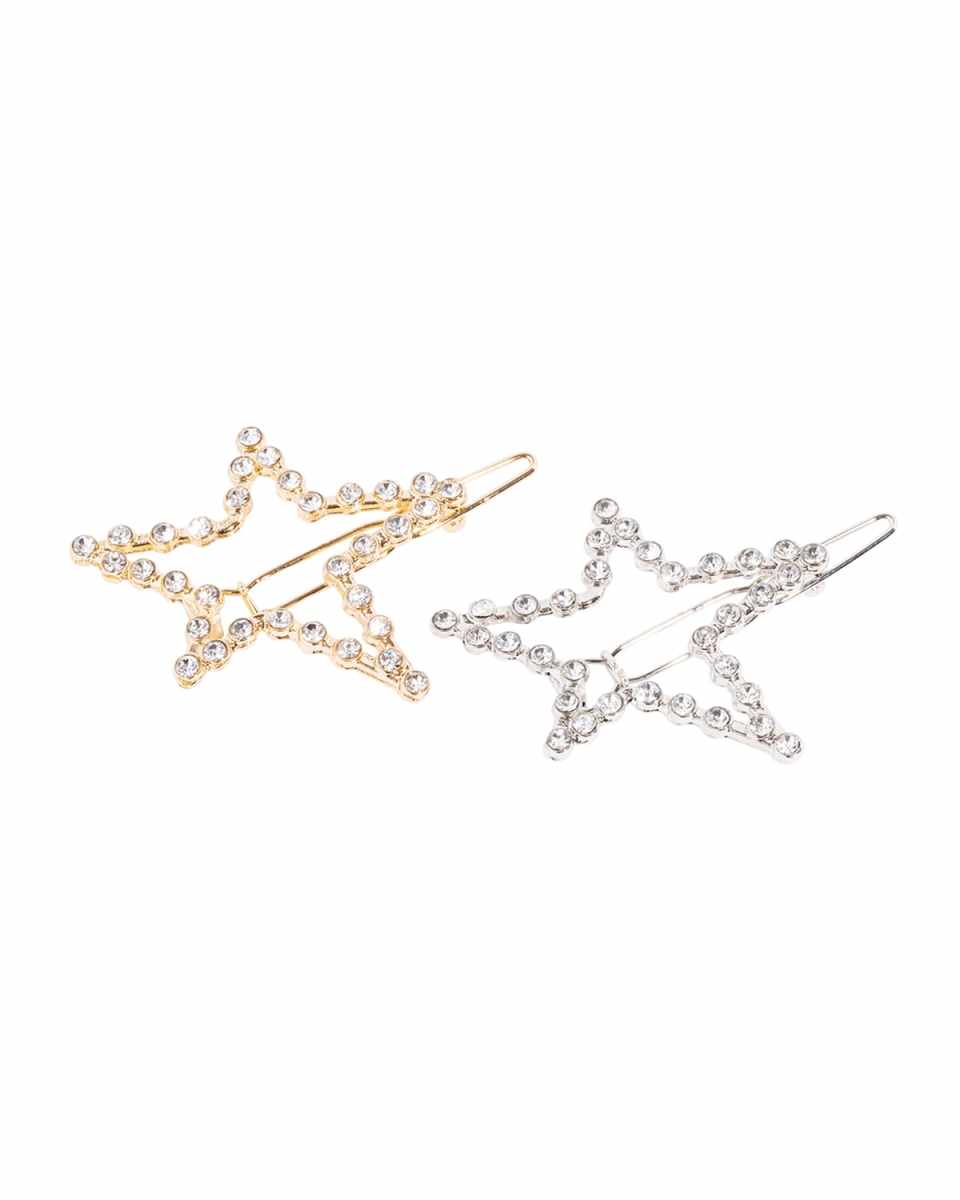 Star Tige Boule Barrettes, Set of 2
