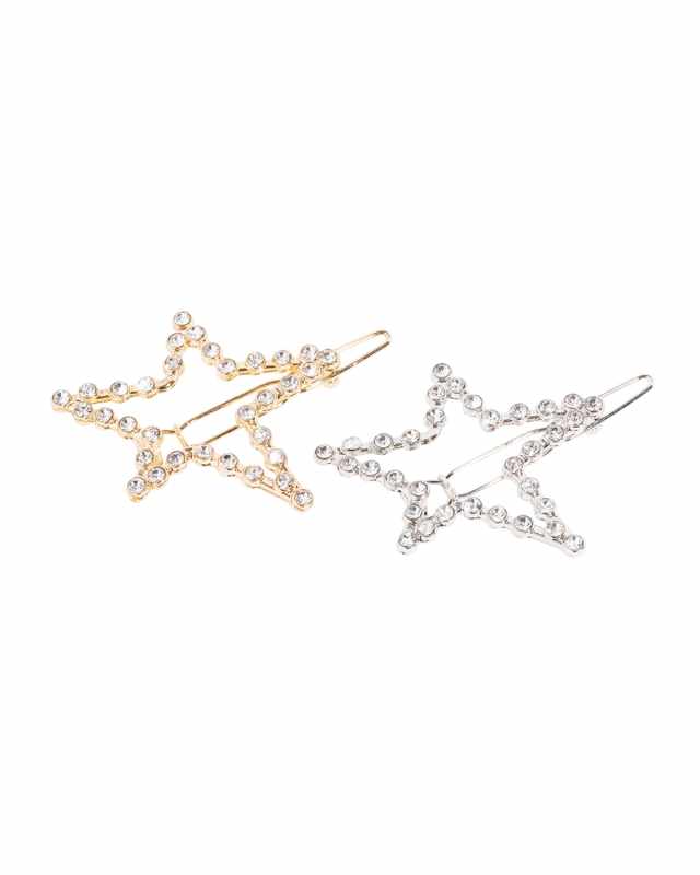Star Tige Boule Barrettes, Set of 2