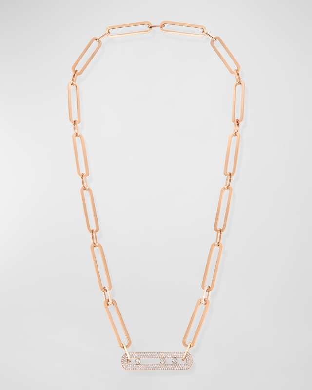 Move 10th Anniversary XL 18K Rose Gold Necklace
