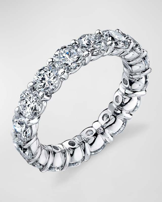 Large Eternity Band with Round Diamonds, 4.90ct