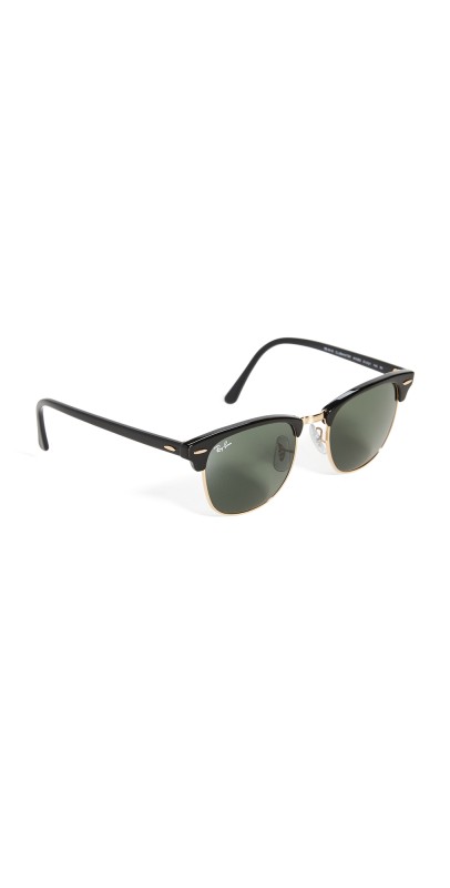 Ray-Ban Clubmaster Classic Rimless Sunglasses Ebony/Crystal Gr