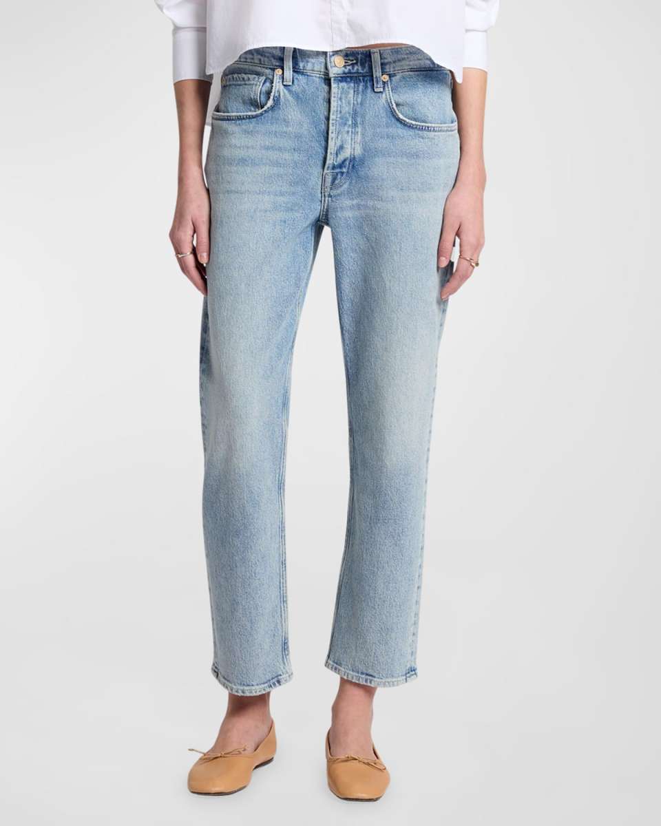 Julia Boyfriend Jeans with Embroidered Hearts