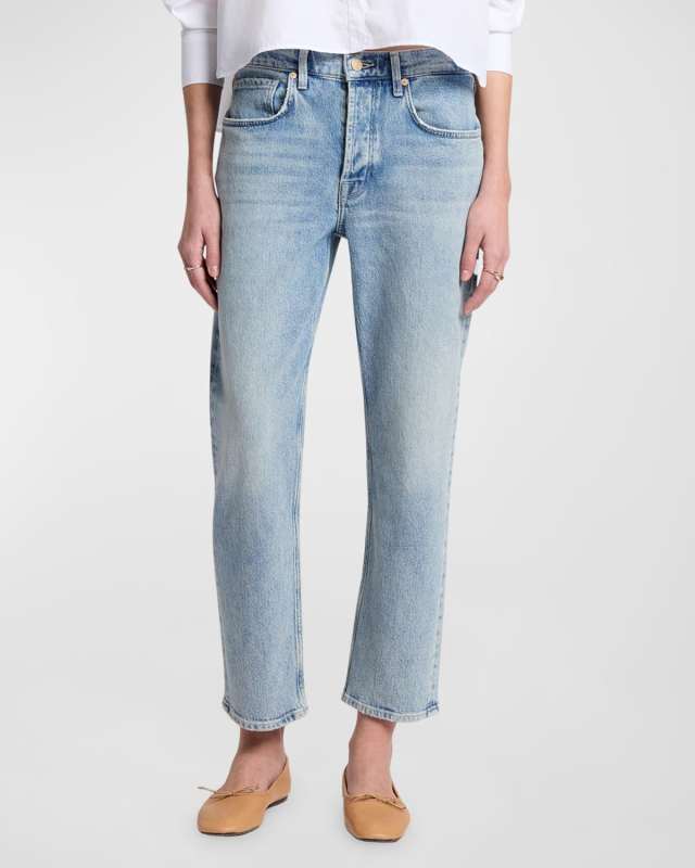 Julia Boyfriend Jeans with Embroidered Hearts