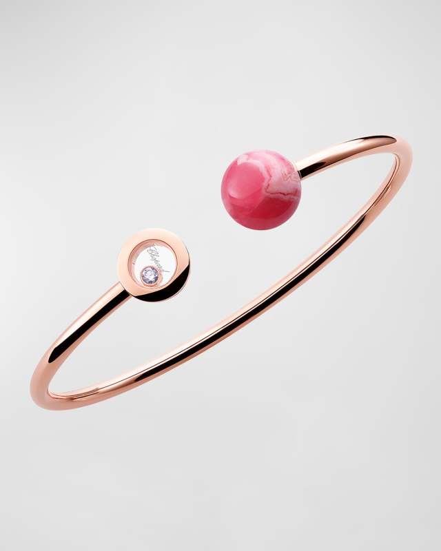 Happy Diamonds Planet 18K Rose Gold Rhodochrosite Bracelet, Size Medium