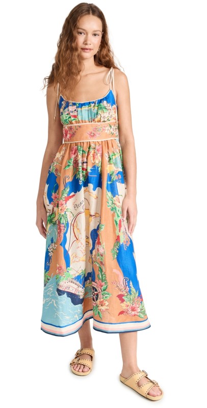 Zimmermann Alight Picnic Dress Nautical Map