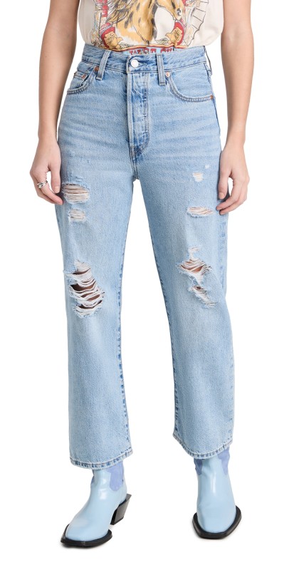 Levi's Ribcage Straight Ankle Jeans Light Indigo