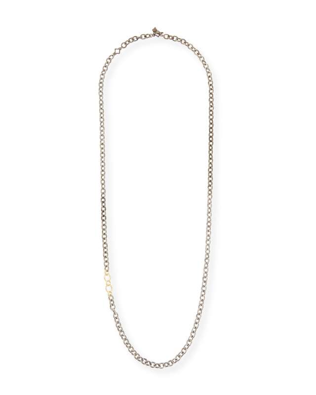 Old World Thick Circle-Link Necklace, 32"L