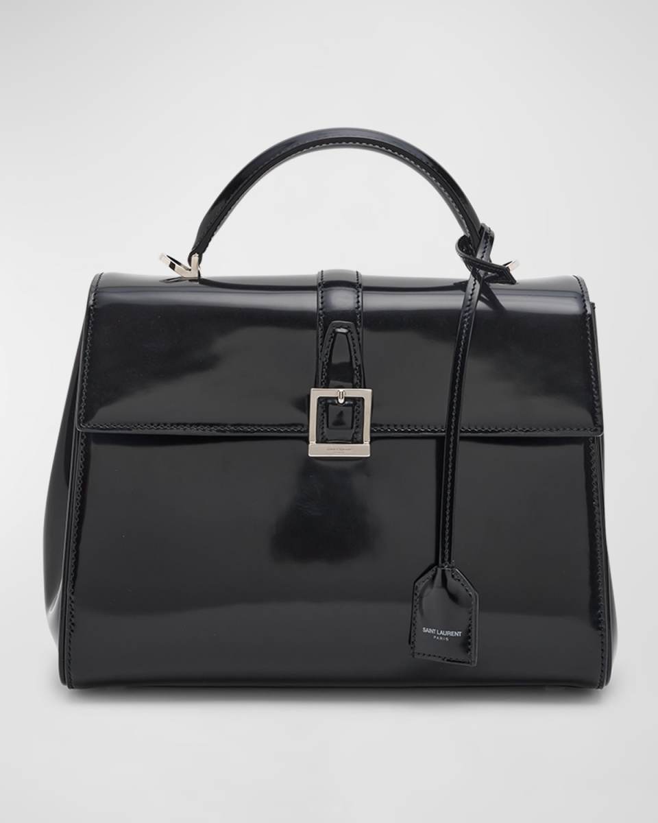 Le Fermoir Small Top-Handle Bag in Spazzolato Leather