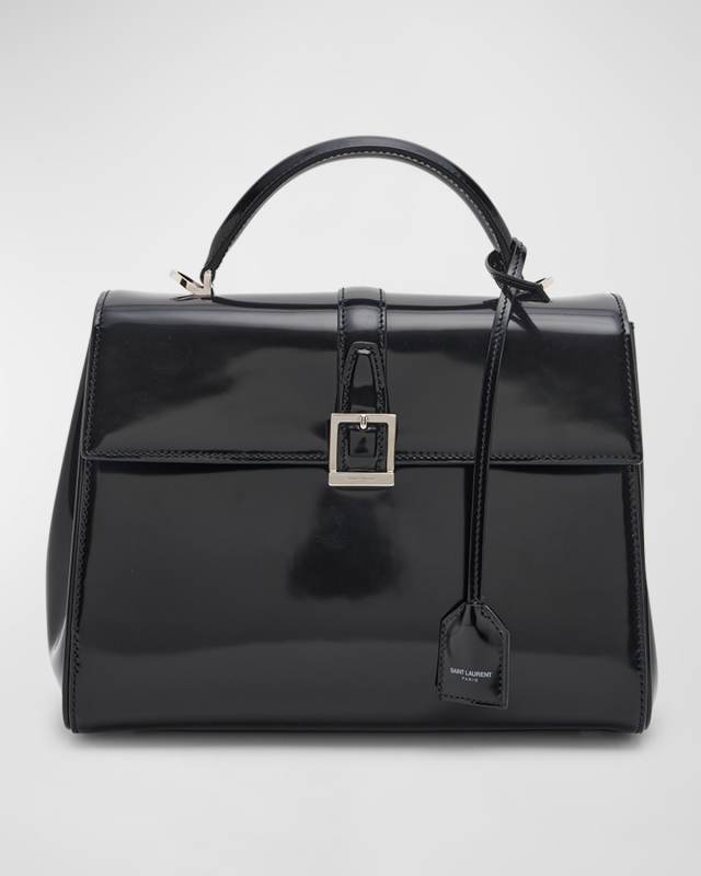 Le Fermoir Small Top-Handle Bag in Spazzolato Leather