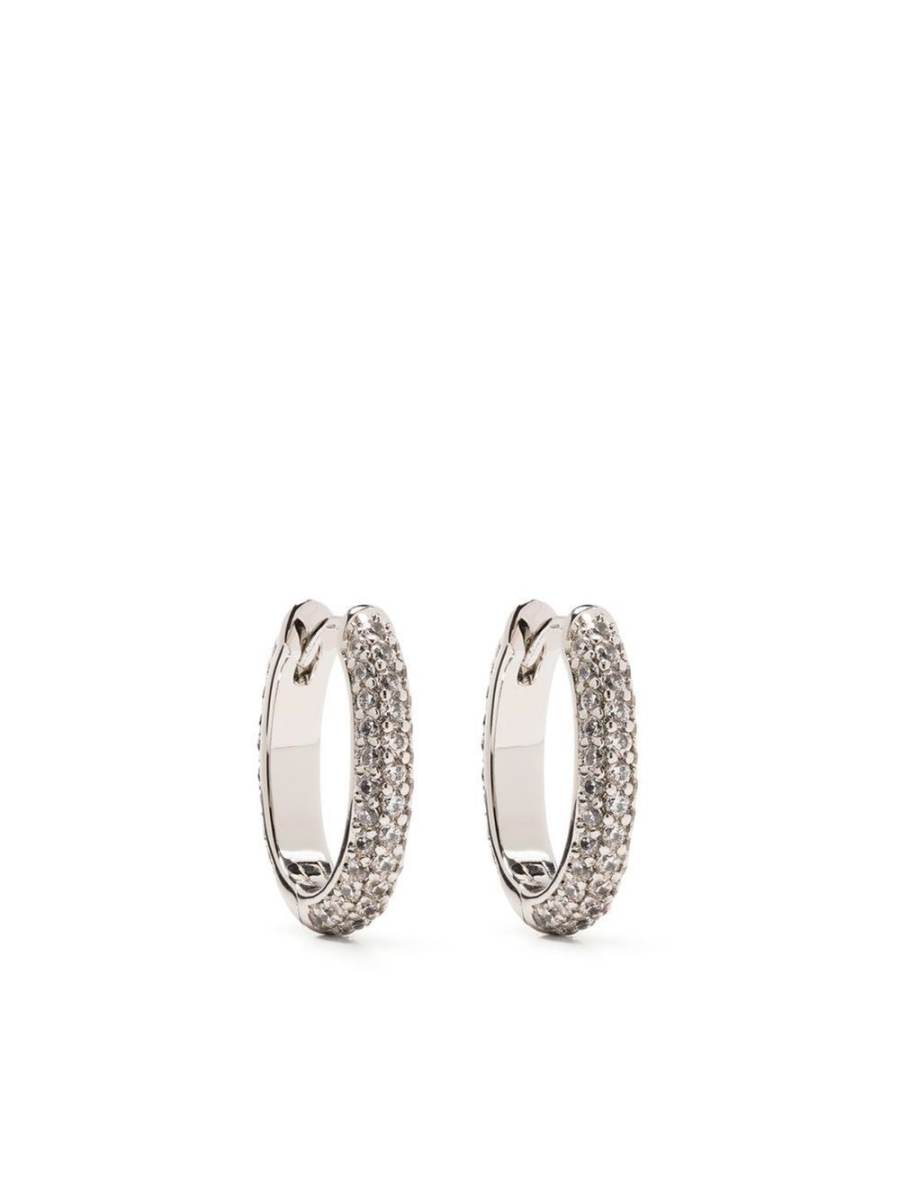 crystal-embellished small hoops