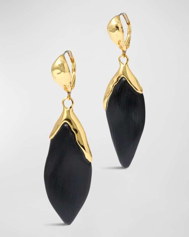 Luminous Lucite Petal Leverback Earrings