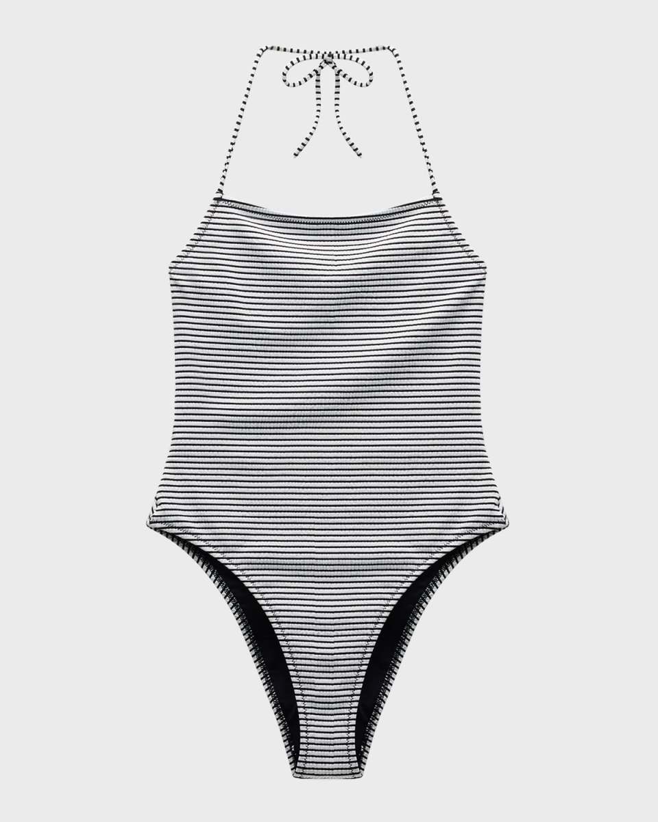 x Sofia Richie Grainge The Zaria Backless Striped One-Piece Swimsuit