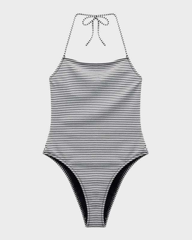 x Sofia Richie Grainge The Zaria Backless Striped One-Piece Swimsuit