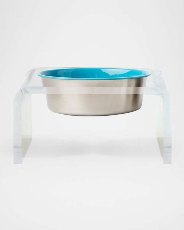 Clear Single Slow Feeder with Slow Feed Bowl, 1 Quart