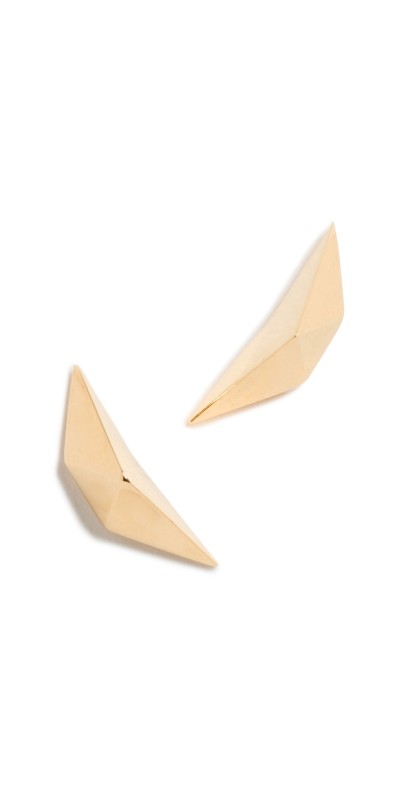 Third Crown Prism Studs Gold