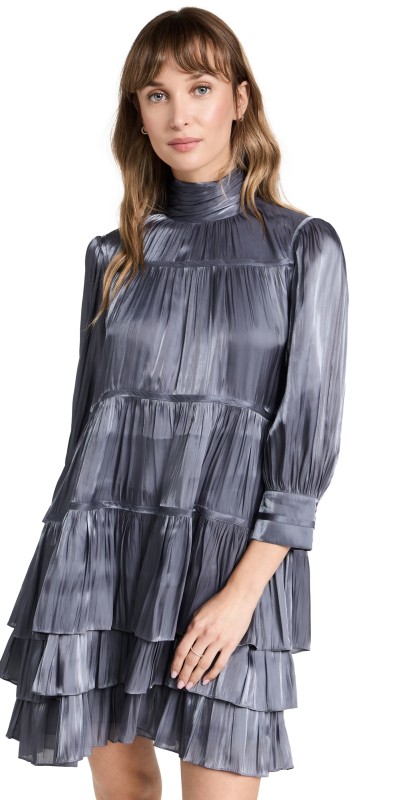 Cinq à Sept Iridescent Riva Dress Slate